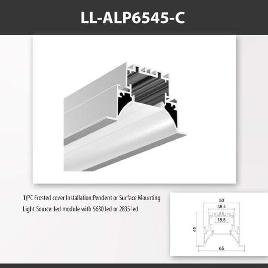 L9 Fixture [China] ALP6545-C Surface Mount Aluminium Profile 2M x10Pcs