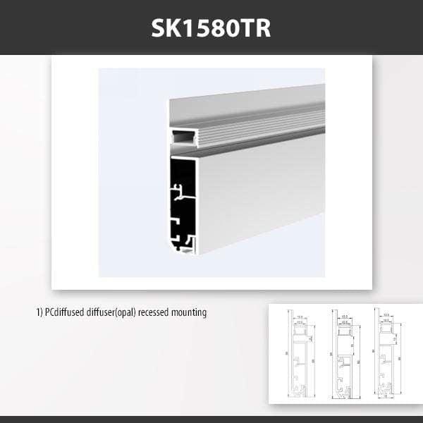 L9 Fixture [China] SK1580TR Recess Mount Aluminium Profile 2M x10Pcs