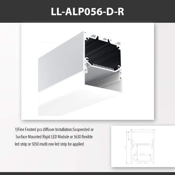 L9 Fixture LL-ALP056-D-R [China] ALP056-R Surface Mount Aluminium Profile 2M x10Pcs