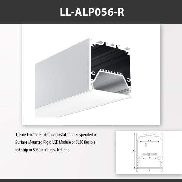 L9 Fixture LL-ALP056-R [China] ALP056-R Surface Mount Aluminium Profile 2M x10Pcs