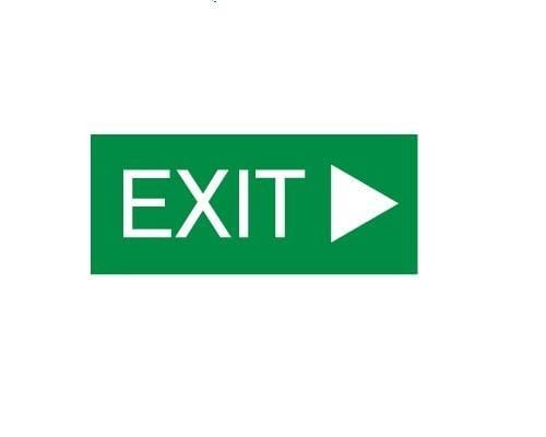 Maxspid EXIT/Emergency Surface / Single Sided / Right Arrow Maxspid Led 1.5W Emergency Exit Light SLIMLINE Surface Mounted