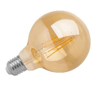 MEGAMAN LED Bulb MEGAMAN LG6801.9GD-E27-2000K LED Filament Globe G95 1.9W, Decoration Lights for Home