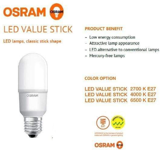 Osram LED Value Stick Led Bulb - DELIGHT OptoElectronics Pte. Ltd