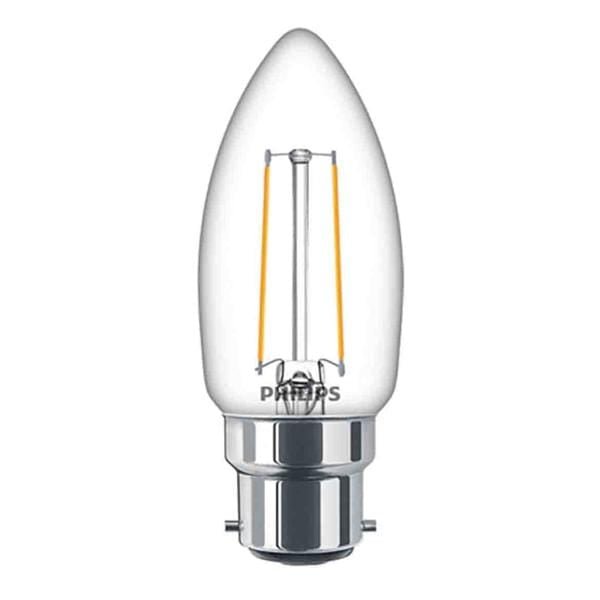 Philips Classic Filament LED Candles And Lusters GLS Bulb B22, B35, 2700K x14PCs - DELIGHT OptoElectronics Pte. Ltd