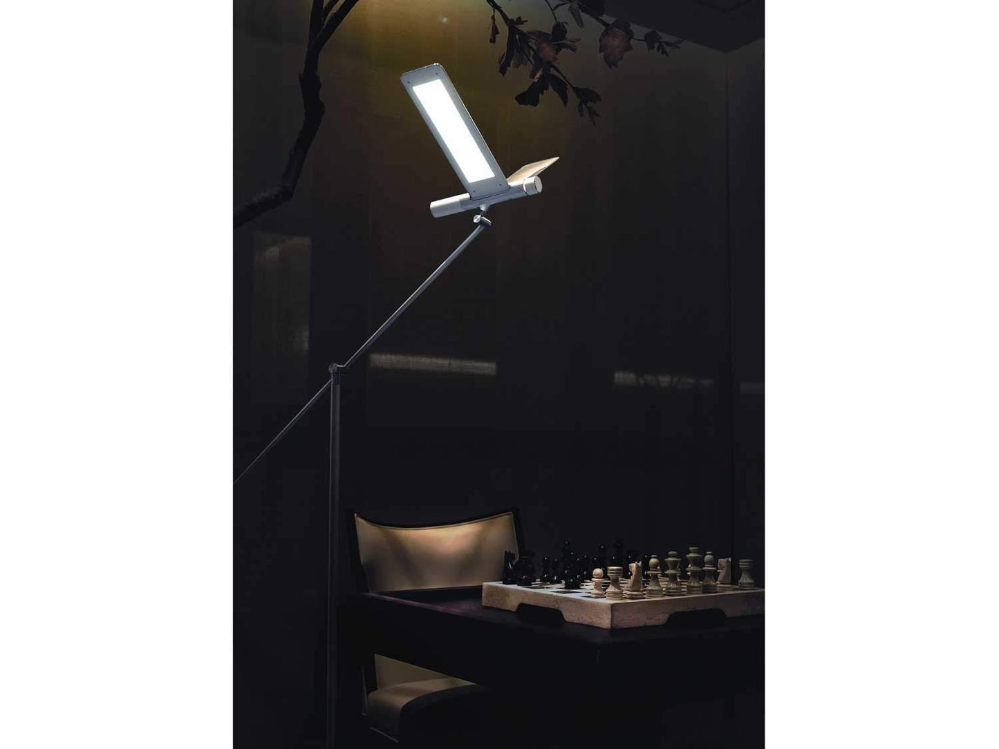 QISDESIGN SEAGULL SILVER FLOOR LAMP - DELIGHT OptoElectronics Pte. Ltd