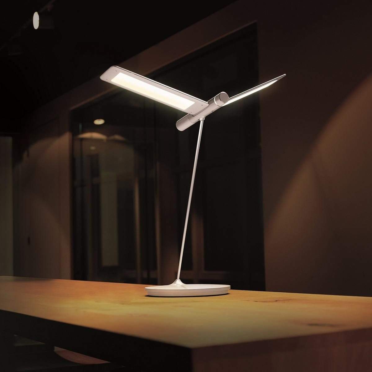 QISDESIGN SEAGULL SILVER LED TABLE LAMP - DELIGHT OptoElectronics Pte. Ltd