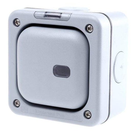 R1 Electrical Supplies 1 Way -  1 Gang MK Electric Grey 13A Light Switch IP65