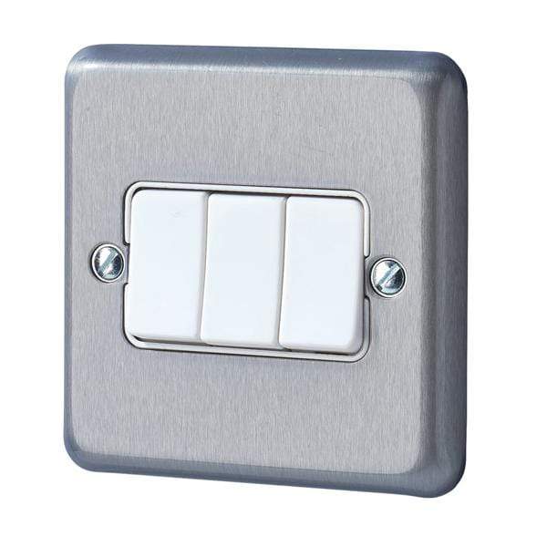 R1 Electrical Supplies MK Electric Albany Plus 10A Flush Mount Plate Light Switch