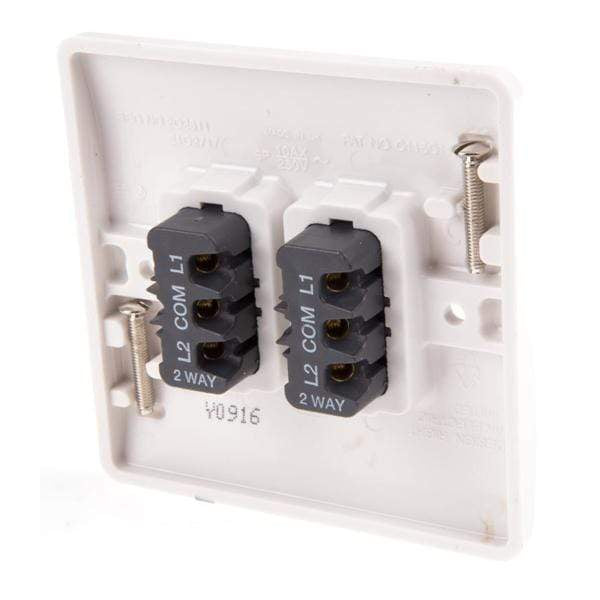 R1 Electrical Supplies MK Electric White 10A Flush Mount Rocker Light Switch