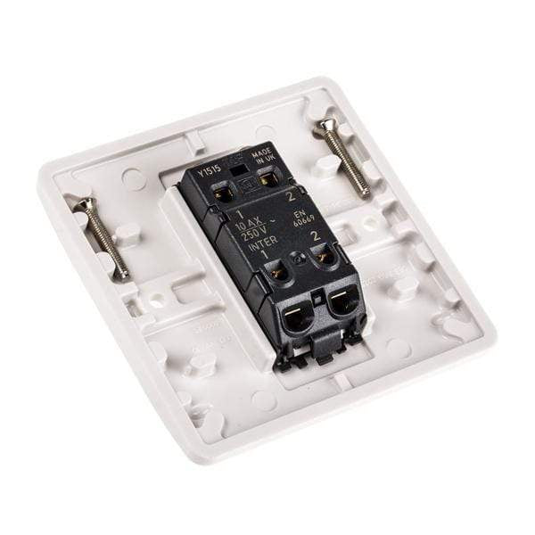 R1 Electrical Supplies MK Electric White 10A Flush Mount Rocker Light Switch