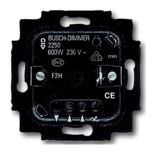 R1 Electricals 600W Busch Jaeger 2 Way 1 Gang Rotary Dimmer Insert 230V