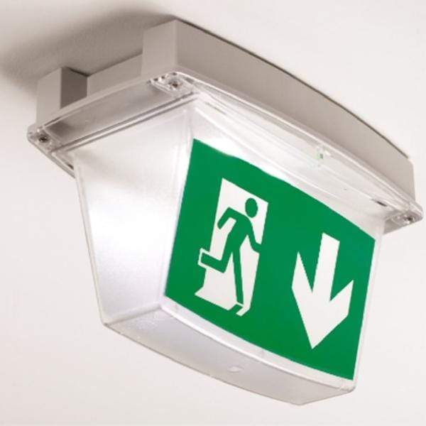 R1 Fixture Crompton Lighting Emergency Exit Sticker