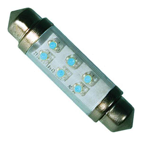 R1 LED Bulb Blue / 2 Lu / 24V dc, 12mA JKL Components 43mm LED Car Bulb - Pack of 2