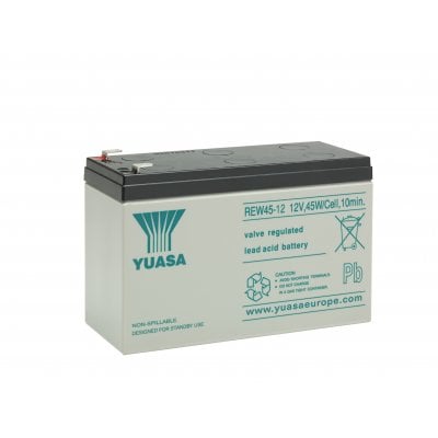 Yuasa 12V REW45-12 Sealed Lead Acid Battery - 7.3Ah-EXIT/Emergency-DELIGHT OptoElectronics Pte. Ltd