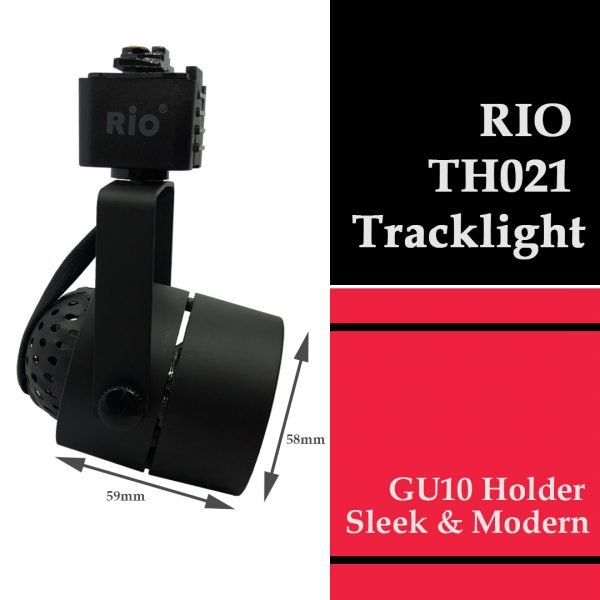 RIO TH021 GU10 5W Round TRACK LIGHT Fitting only - DELIGHT OptoElectronics Pte. Ltd