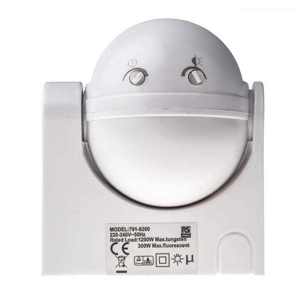 RS PRO 1500W PIR Light Controller Sensor Switch Wall Mount x5Pcs - DELIGHT OptoElectronics Pte. Ltd