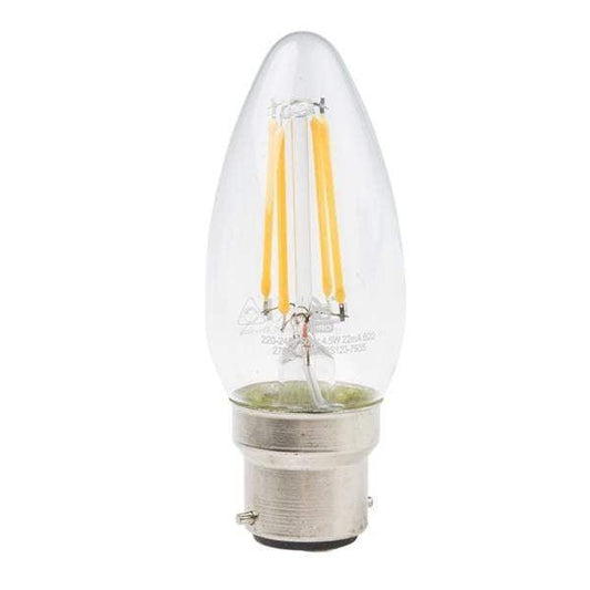 RS PRO 4.5W GLS LED Candle Bulb B22 - Set Of 12 - DELIGHT OptoElectronics Pte. Ltd