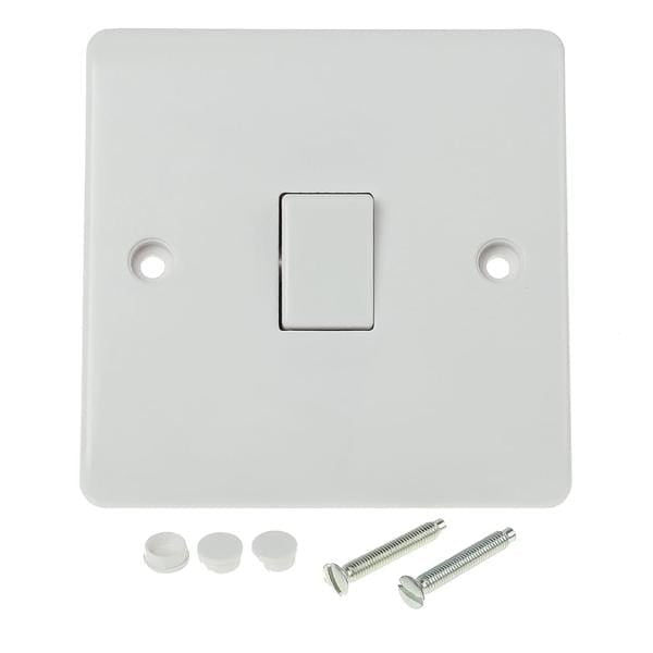 RS Pro White 10A Wall Mount Rocker Light Switch IP20 x28Pcs - DELIGHT OptoElectronics Pte. Ltd
