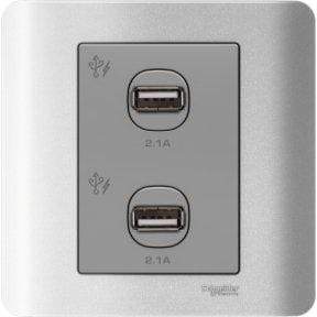 S6 Electrical Supplies Schneider  2 x 2.1A USB Charger, SA