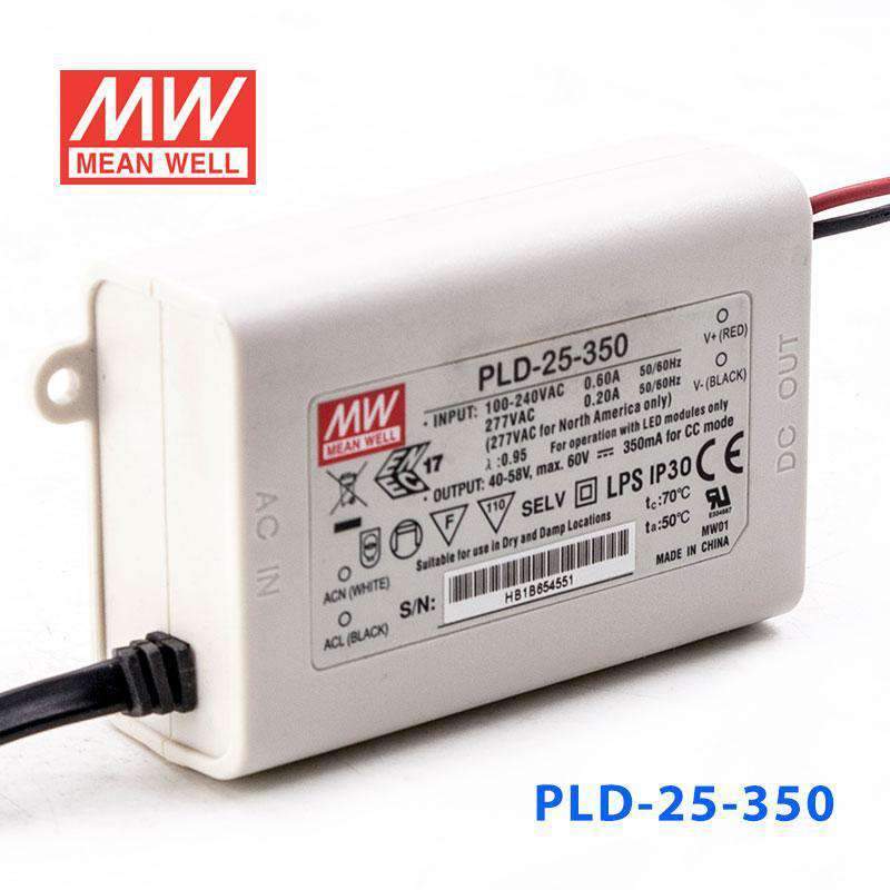 S7 Ballast /Drivers 25W / 350mA / Blank MEANWELL PLD Series Constant Current Power Supply