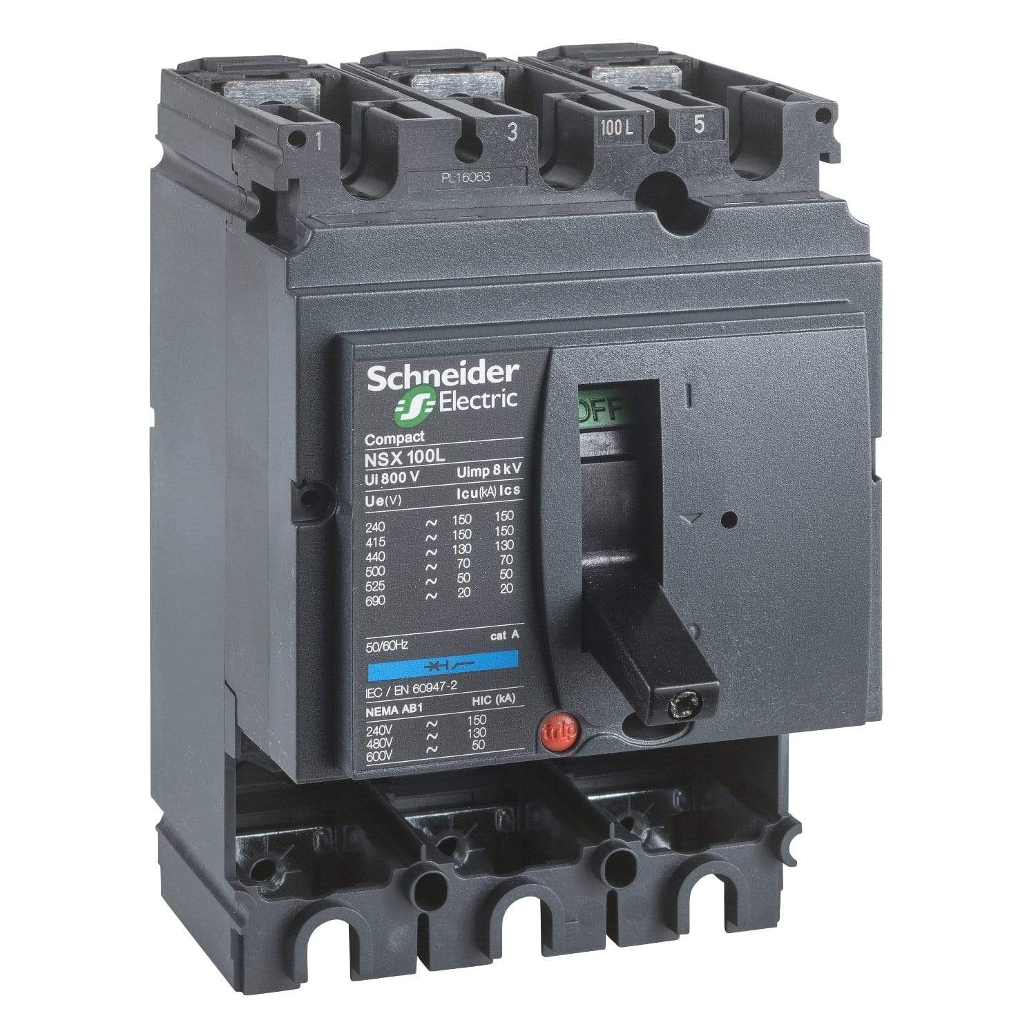 S7 Electrical Supplies SCHNEIDER NSX100L Basic Frame Circuit Breaker