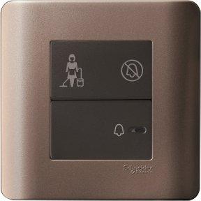 Schneider 1 Gang Full-Flat Bell Switch with illuminated "Do Not Disturb" - DELIGHT OptoElectronics Pte. Ltd