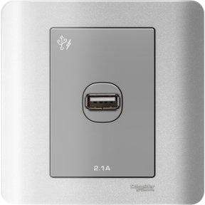 Schneider 1 x 2.1A USB Charger, SA - DELIGHT OptoElectronics Pte. Ltd