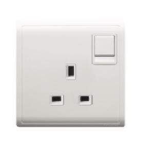 Schneider 13A 250V 1 Gang Switched Socket with Neon and Dual Earth Terminal - DELIGHT OptoElectronics Pte. Ltd