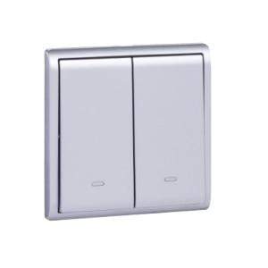 Schneider 16AX 250V 2 Gang 1 Way Switch with Fluorescent Locator - DELIGHT OptoElectronics Pte. Ltd