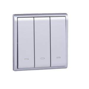 Schneider 16AX 250V 3 Gang 1 Way Switch with Fluorescent Locator - DELIGHT OptoElectronics Pte. Ltd