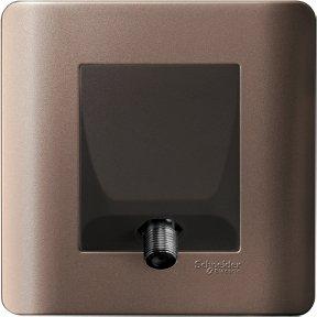 Schneider 1G CATV socket, Silver Bronze - DELIGHT OptoElectronics Pte. Ltd