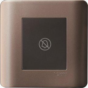 Schneider 1Gang Full-Flat Switch with illuminated "Do Not Disturb" Symbol, Silver Bronze - DELIGHT OptoElectronics Pte. Ltd