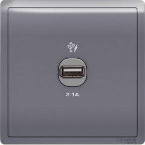 Schneider 1x2.1A, 2x2.1A USB Charge - DELIGHT OptoElectronics Pte. Ltd