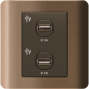 Schneider 2 x 2.1A USB Charger, SZ - DELIGHT OptoElectronics Pte. Ltd