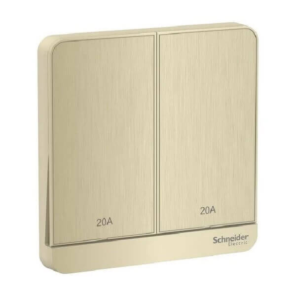 Schneider AvatarOn, 2 switches, 2G1W 20A, 250V, 2P, LED - DELIGHT OptoElectronics Pte. Ltd