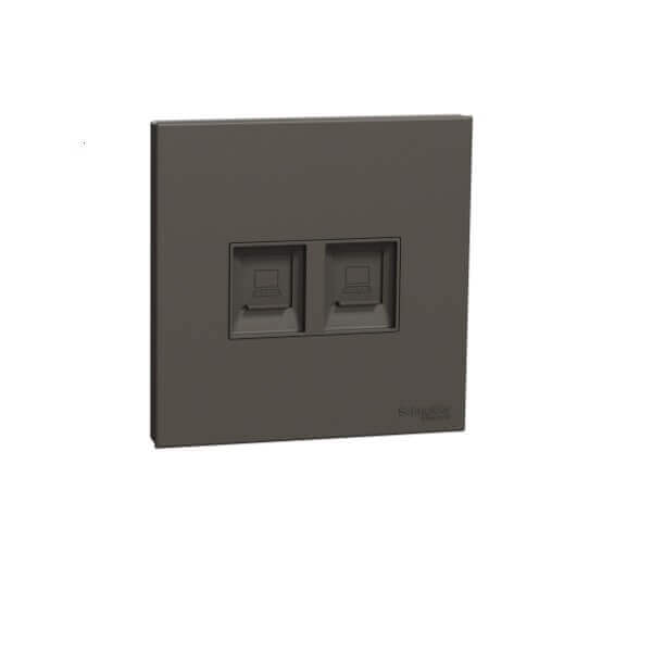 Schneider AvatarOn C, Telephone socket, keystone on shuttered wallplate, - DELIGHT OptoElectronics Pte. Ltd