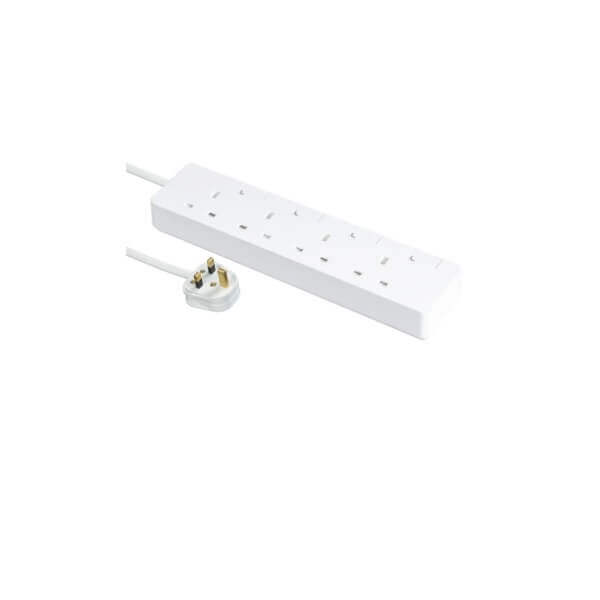 Schneider Trailing socket AvatarOn, White 3M, with individual switch, - DELIGHT OptoElectronics Pte. Ltd