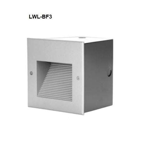 T1 Fixture LWL-BF3-32-S / 3000K / 24V [China] LED BF Series Square Recessed Outdoor Wall Light
