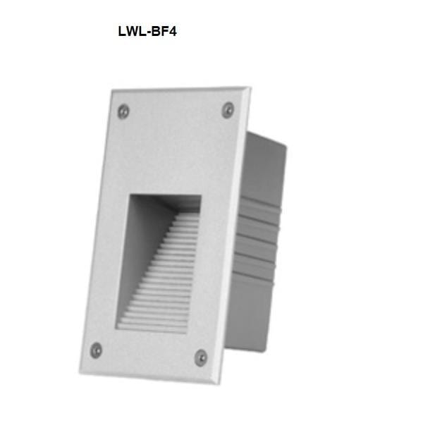 T1 Fixture LWL-BF4-16-S / 3000K / 24V [China] LED BF Series Square Recessed Outdoor Wall Light