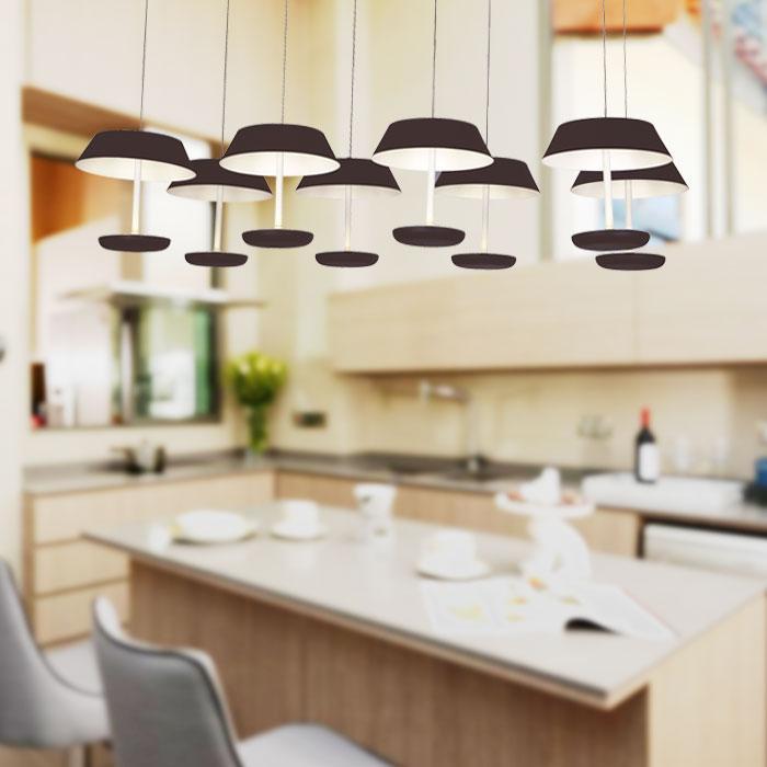 URBANA Home Decore 8 Lamps URBANA LED Decorative Pendant Light – (MSV-D1365-8 Sandy Coffee) | Delight.com.sg