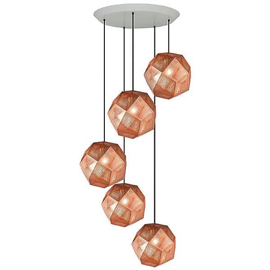 Y1 Home Decore Copper [USA] Tom Dixon Etch Round Multi-Light Pendant Light