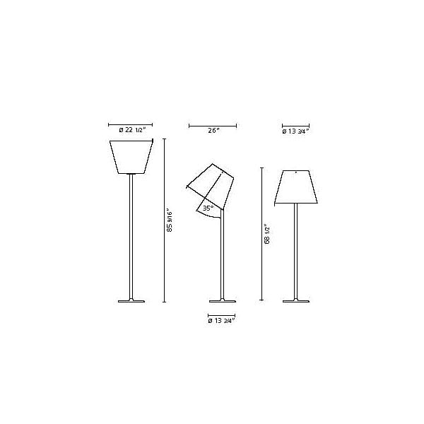 Y1 Home Decore [USA] Artemide Adrien Gardere Melampo Mega Floor Lamp