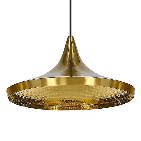 Y1 Home Decore [USA] Tom Dixon Beat Wide Pendant Shade (Brushed Brass) - OPEN BOX RETURN