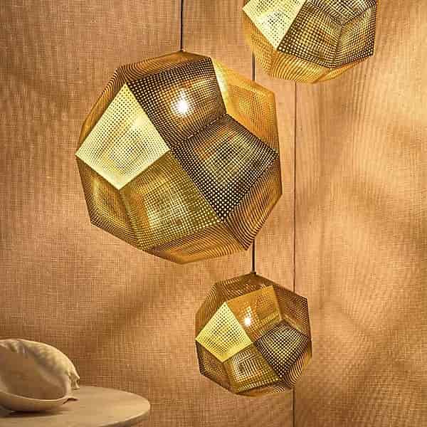 Y1 Home Decore [USA] Tom Dixon Etch Trio Round Multi-Light Pendant Light